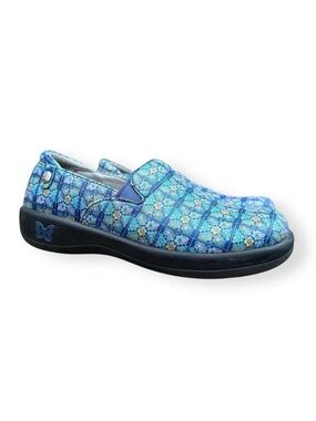 Alegria Keli Blue Floral Slip-On Comfort Shoes Clogs